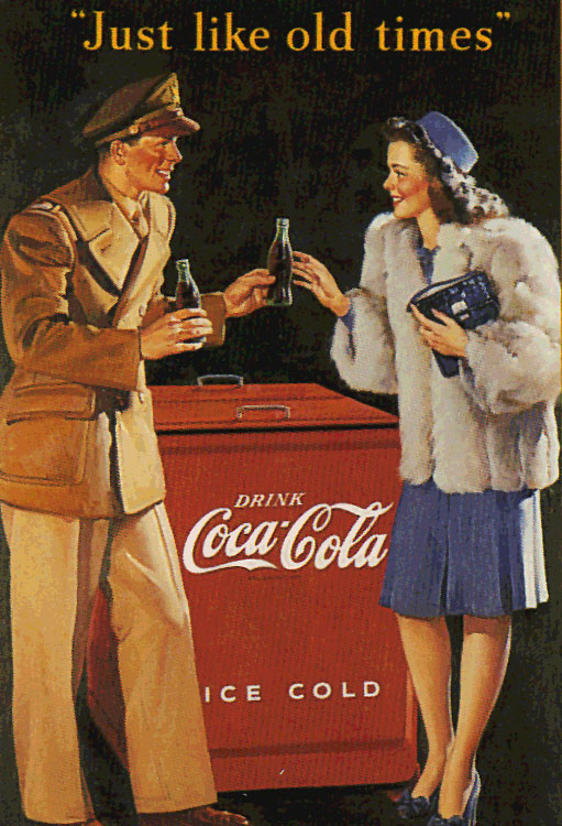CocaCola 1945 WW2 Poster
