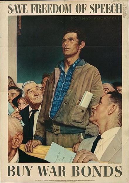 OURS - Save freedom of speech WW2 Poster