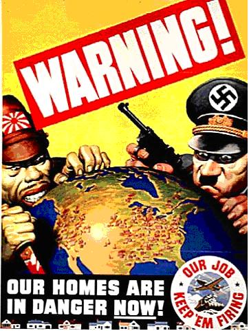 Warning - our homes are in danger now WW2 Poster