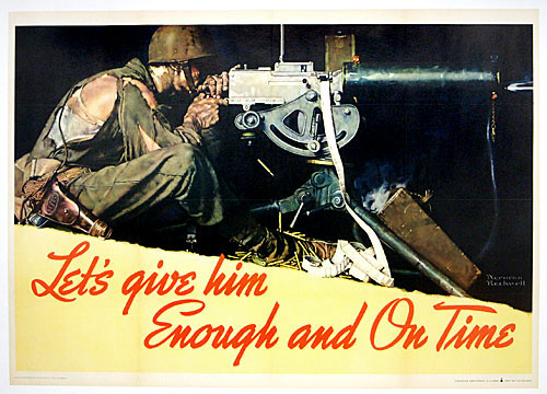 Let's give him enough and on time WW2 Poster