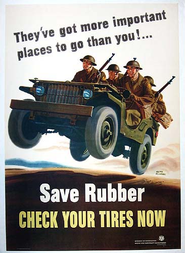 Save rubber WW2 Poster