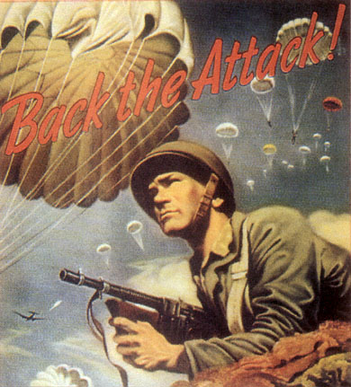 Back the attack WW2 Poster