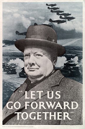 Winston Churchhill - Let us go forward together WW2 Poster