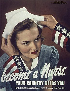 Become a nurse WW2 Poster