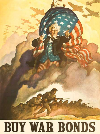 Buy war bonds WW2 Poster