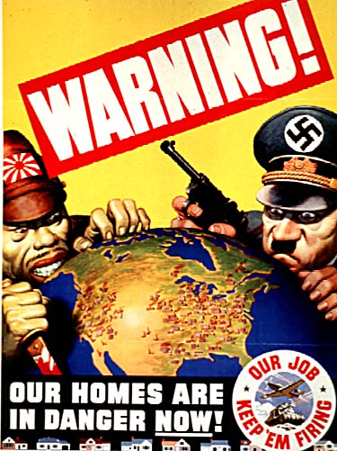Warning - our homes are in danger now WW2 Poster