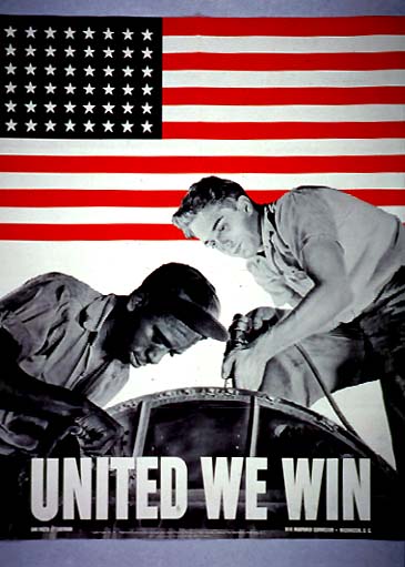 United we win WW2 Poster