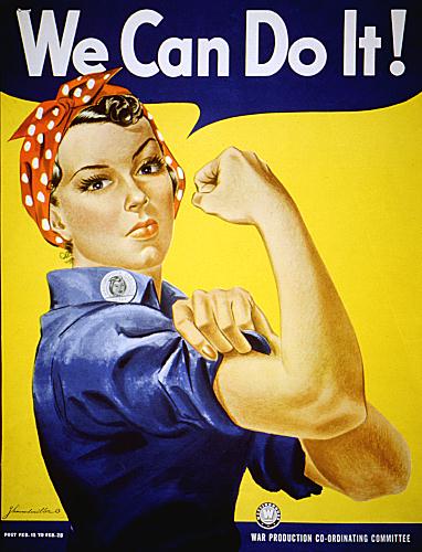 Rosie The Riviter - We can do it WW2 Poster